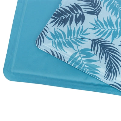 Trixie Cooling Mat With Palm Leaves Print Light Blue