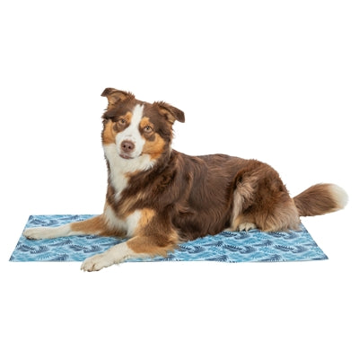 Trixie Cooling Mat With Palm Leaves Print Light Blue