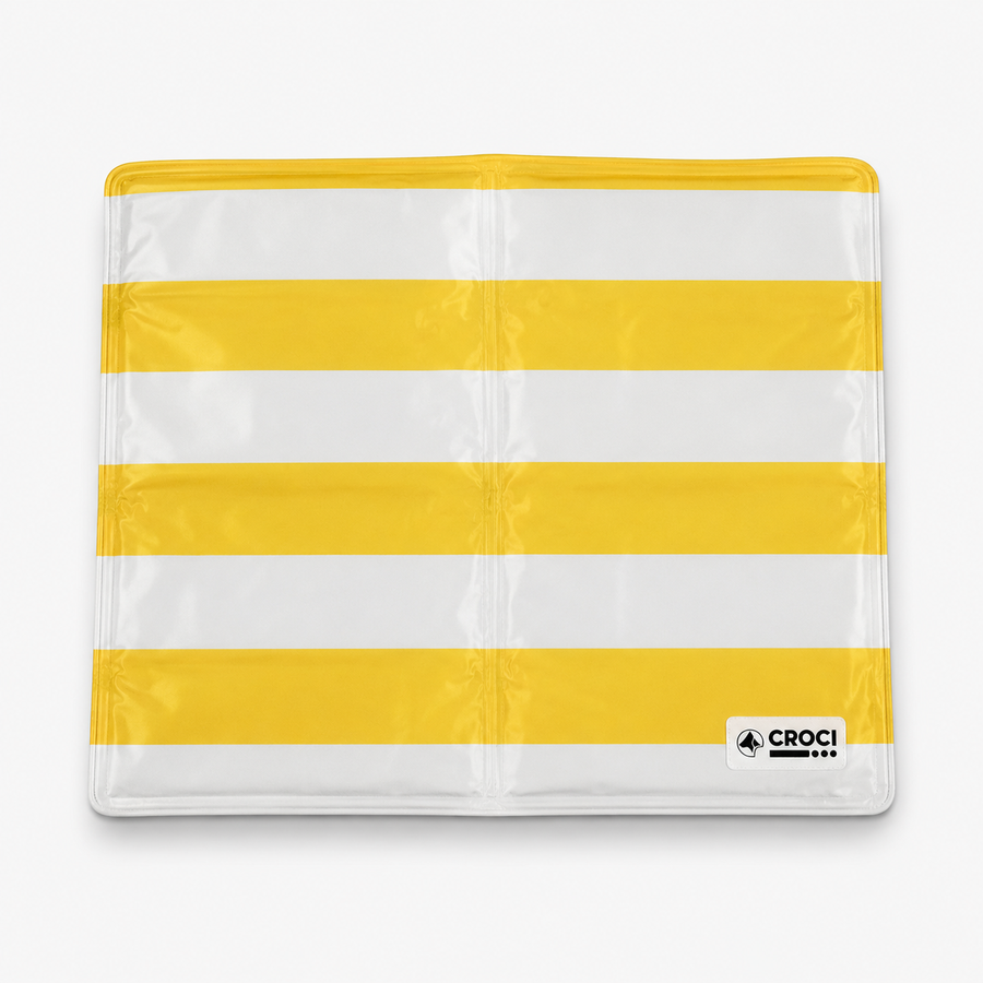Croci Cooling Mat Striped Reversible Blue / Yellow / White