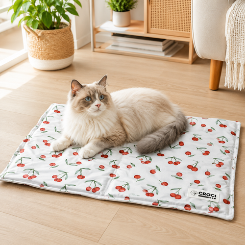 Croci Cooling Mat Reversible Cherry Print / Checked