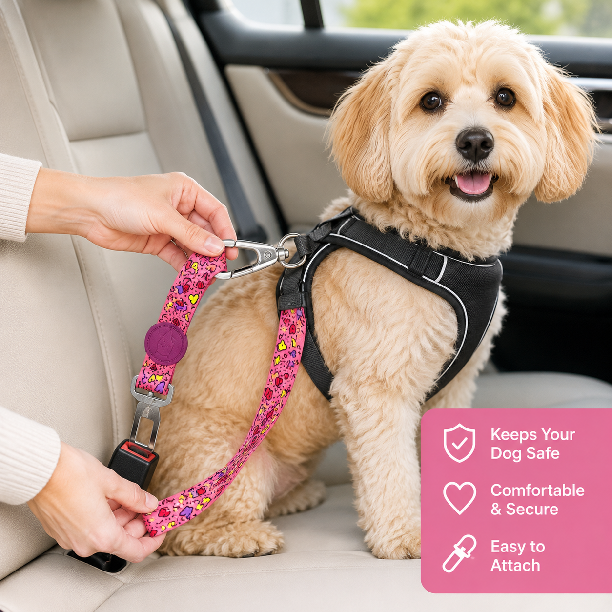 Morso Dog Car Seat Belt Recycled Multiple Colors